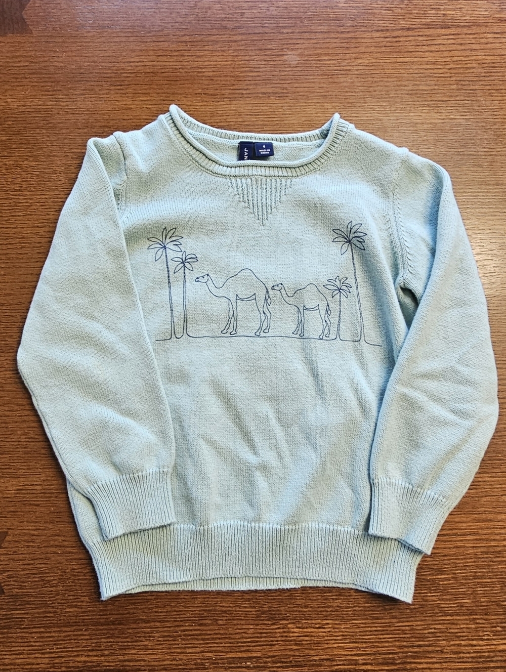 Janie and Jack Embroidered Camel Sweater Size 4